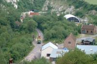 An aerial view of Amberley Museum looking east from the fire sta