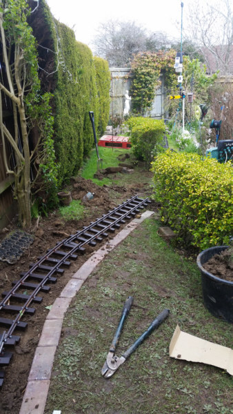 Construction of the Blackgang Garden Railway