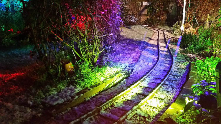 Blackgang garden railway in the snow