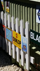 Enamel advertising signs at Blackgang station