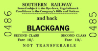 Blackgang railway ticket 10/-