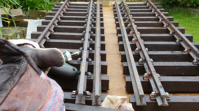 Track construction for the Blackgang Railway