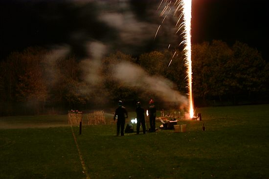 Henfield St. Peter's School firework display, 4th November 2000.