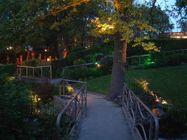 Beautiful Blackgang Chine theme Park - floodlit