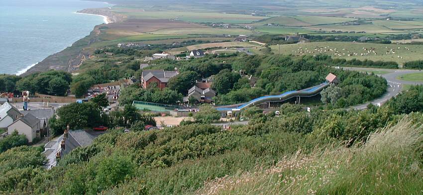 Blackgang theme park from the cliff