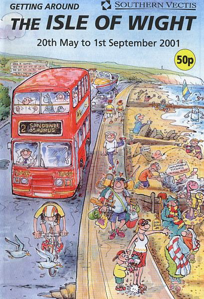 Southern Vectis timetable cartoon