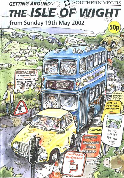 Southern Vectis timetable cartoon