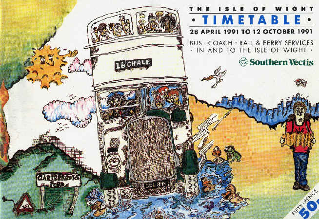 Southern Vectis timetable cartoon