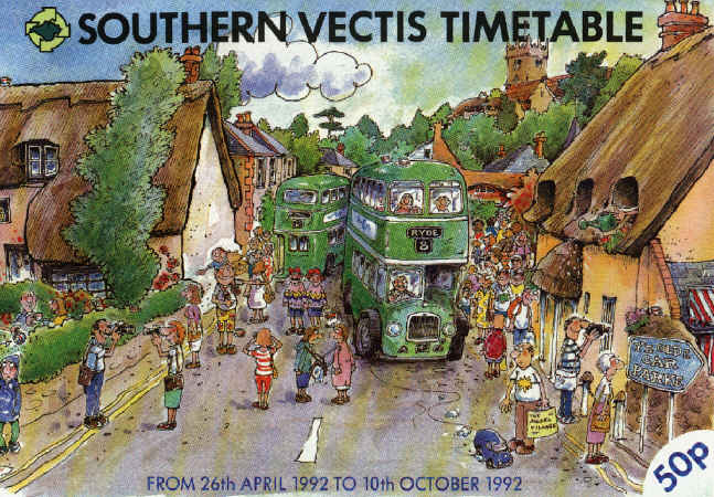 Southern Vectis timetable cartoon