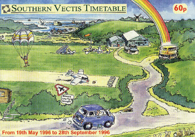 Southern Vectis timetable cartoon