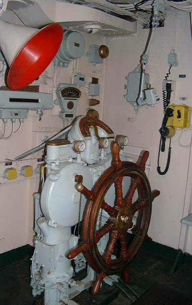 HMS Cavalier - wheelhouse