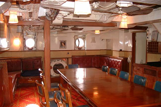 HMS Cavalier - Officers' dining room