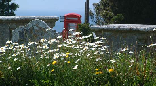 Telephone kiosk by Chale church