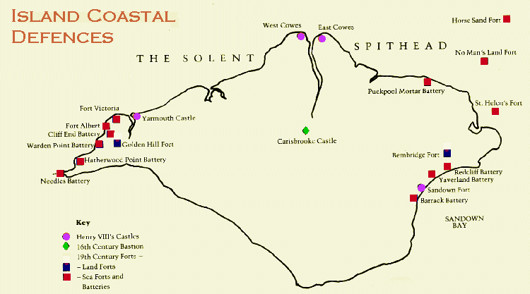 Isle of Wight sea defences - map