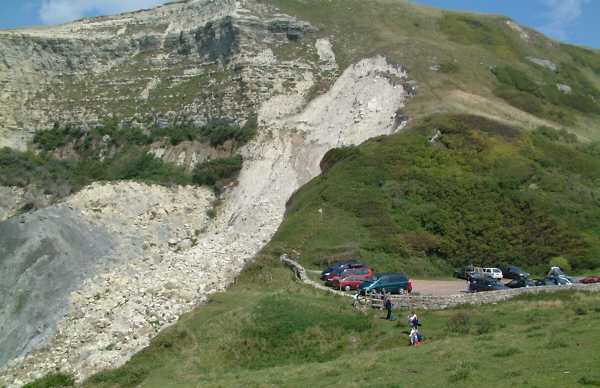 Blackgang road landslide