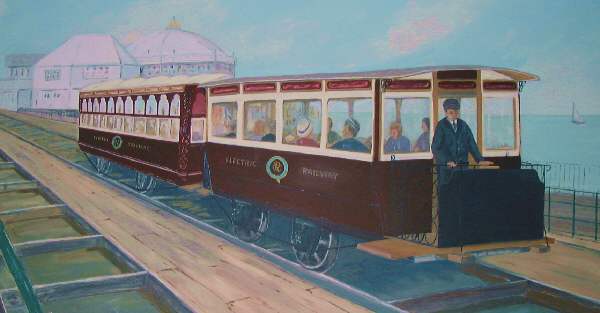 Pier tram painting