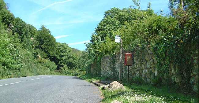 Undercliff phonebox near Niton