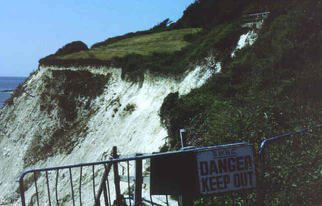 Photo of cliffs crumbling