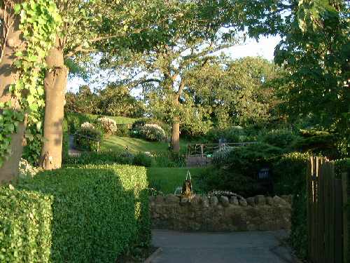 Beautiful Blackgang Chine theme Park - evening views across Chale Bay