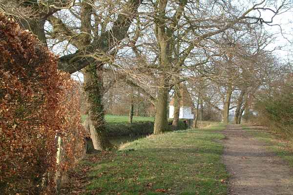 The moat in Winter at Sissinghurst