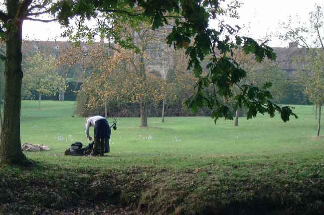 The moat in Autumn at Sissinghurst