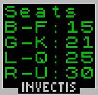 Number of seats in each bus